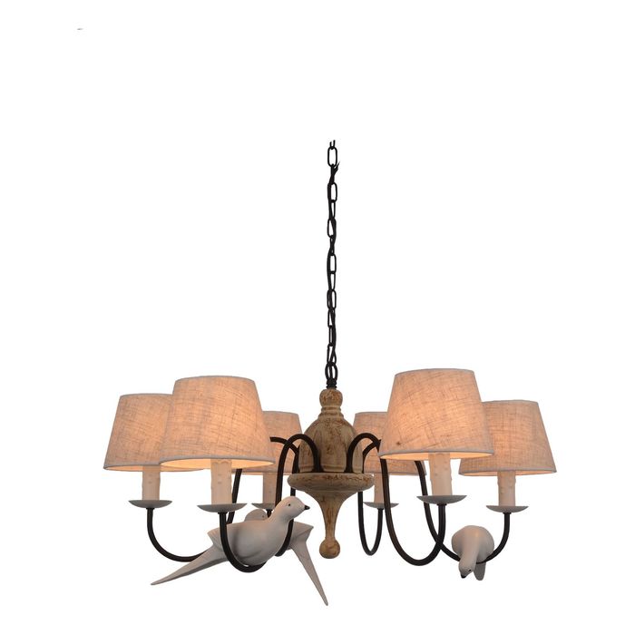 Люстра 1594-6P "Birds" 6xE14 40W черный 75x75x40 см