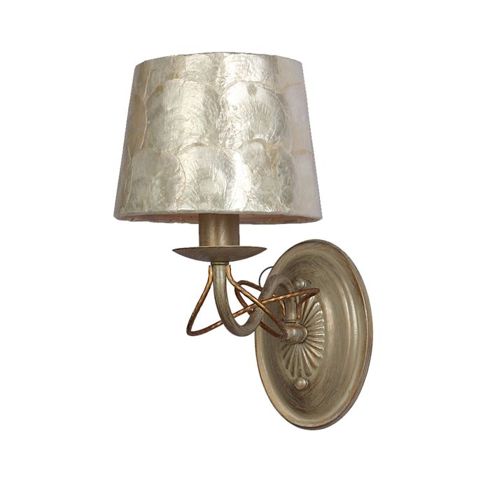 Бра 1302-1W "Cockle" 1xE14 40W античный белый 15x26x28 см
