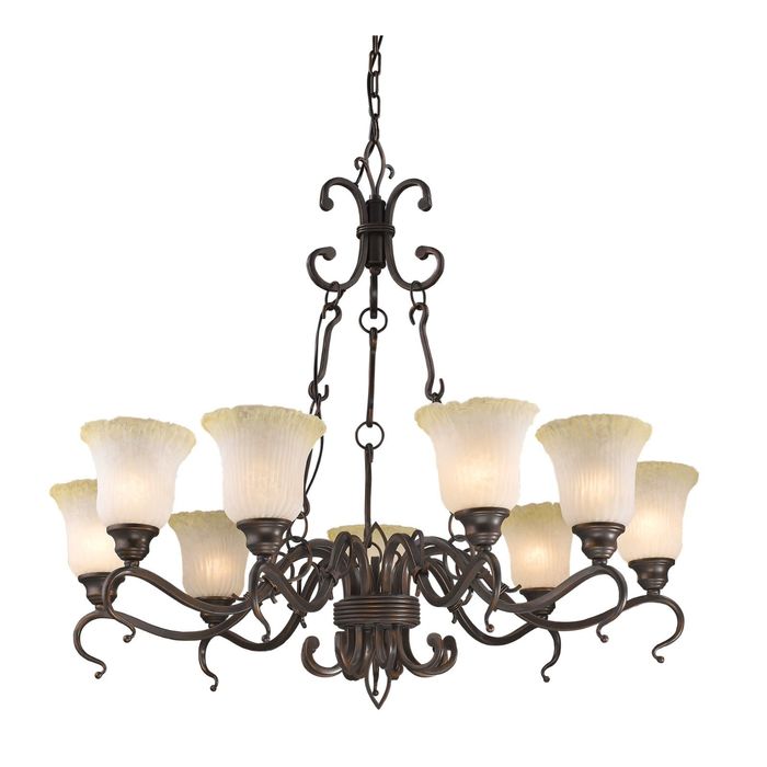 Люстра 1466-9P "Campolina" 9xE27 40W кофейный 103x103x80 см