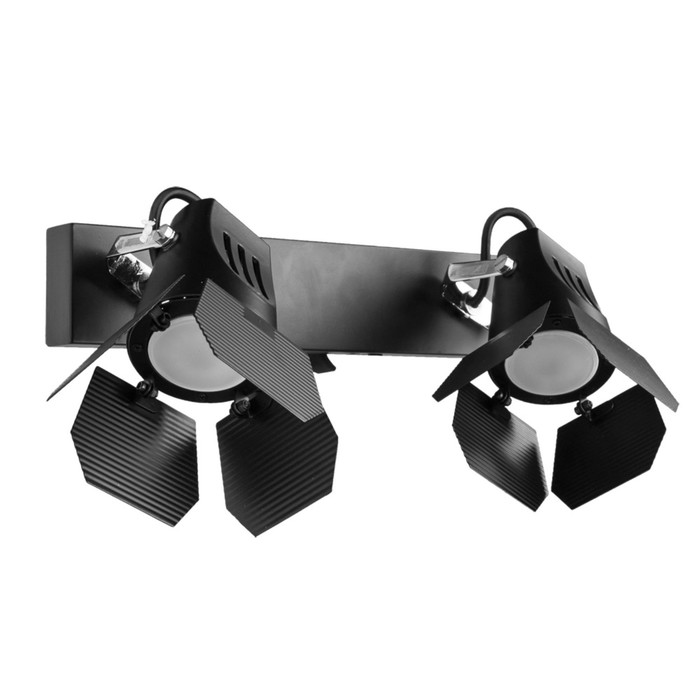 Спот "Cinema" 2x50W GU10 черный 9x39x13 см