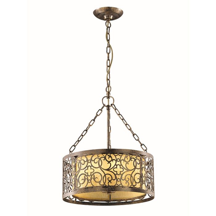 Люстра подвес "Mataram" 3xE14 40W коричневый 40x40x123,5 см