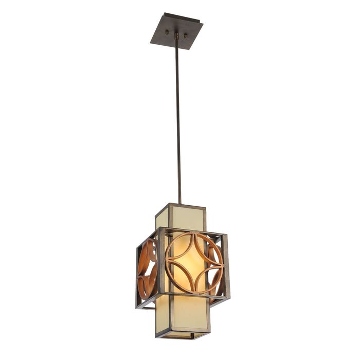 Люстра 1403-1P "Heraklion" 1xE27 40W античная бронза 19,7x19,7x36 см