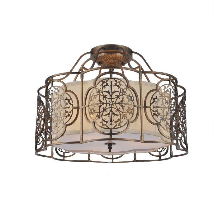 Люстра 1402-4U "Cavaliere" 4xE27 60W коричневый 52,5x52,5x46 см