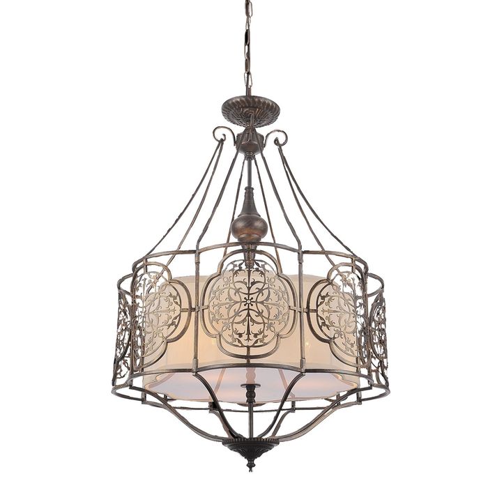 Люстра подвес "Cavaliere" 4xE27 60W коричневый 54,5x54,5x83 см