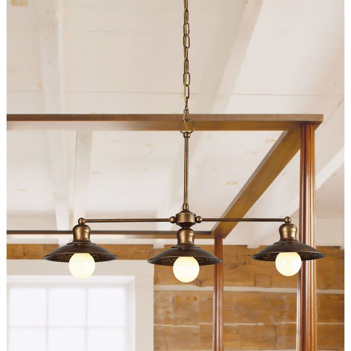 Люстра подвес 1214-3P1 "Magrib" 3xE27 60W золото 22,5x85x43 см