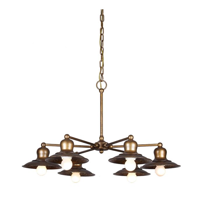 Люстра 1214-6P "Magrib" 6xE27 60W золото 67x67x42 см