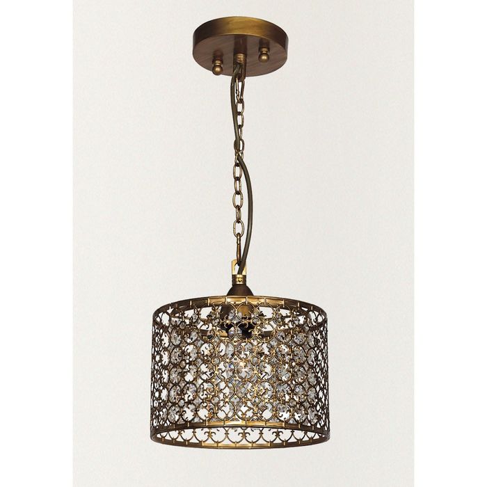 Люстра подвес "Agadir" 1xE14 40W золотисто-коричневый 20x20x14 см