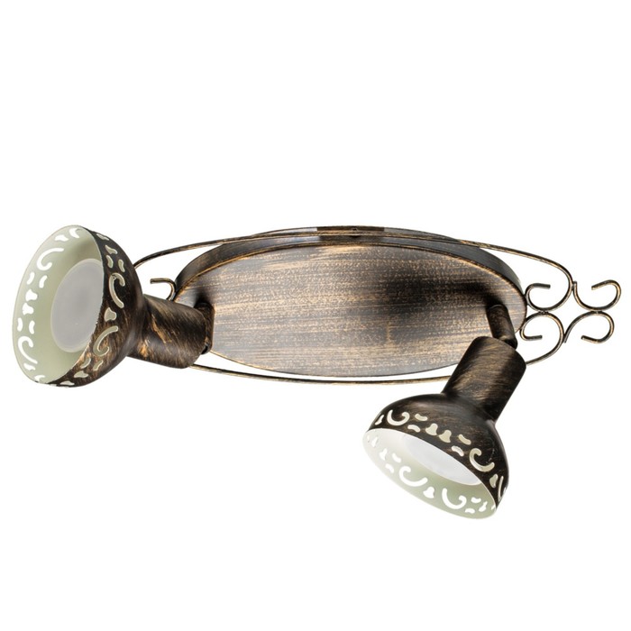 Спот "Focus" 2x35W GU10 коричневый 14x33x14 см