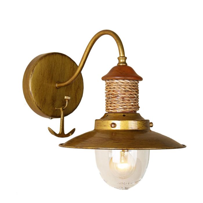 Бра 1216-1W "Sole" 1xE14 40W золотисто-коричневый 22x32x28 см