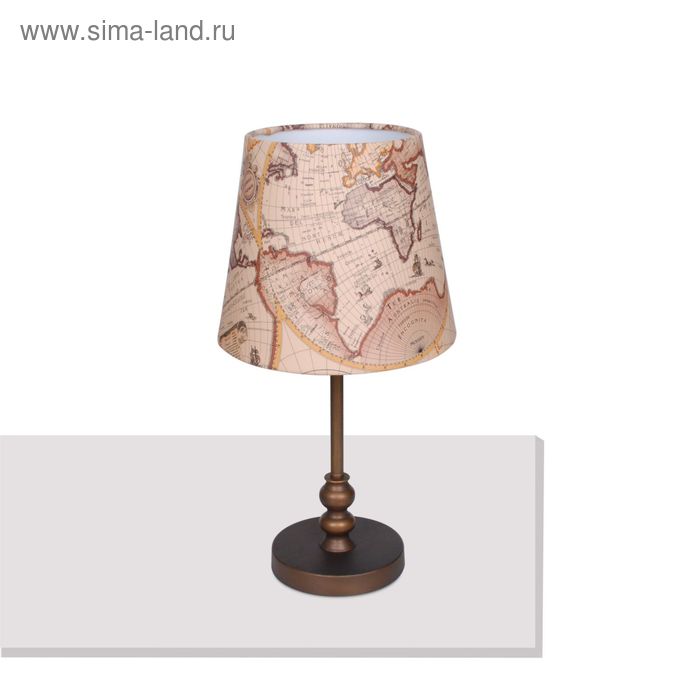 Настольная лампа 1122-1T Mappa 1xE27, 60W коричневый 26x26x50 см