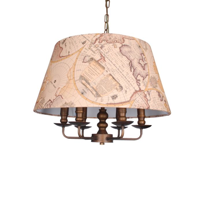 Люстра 1122-6P "Mappa" 6xE14 40W коричневый 50x50x43 см