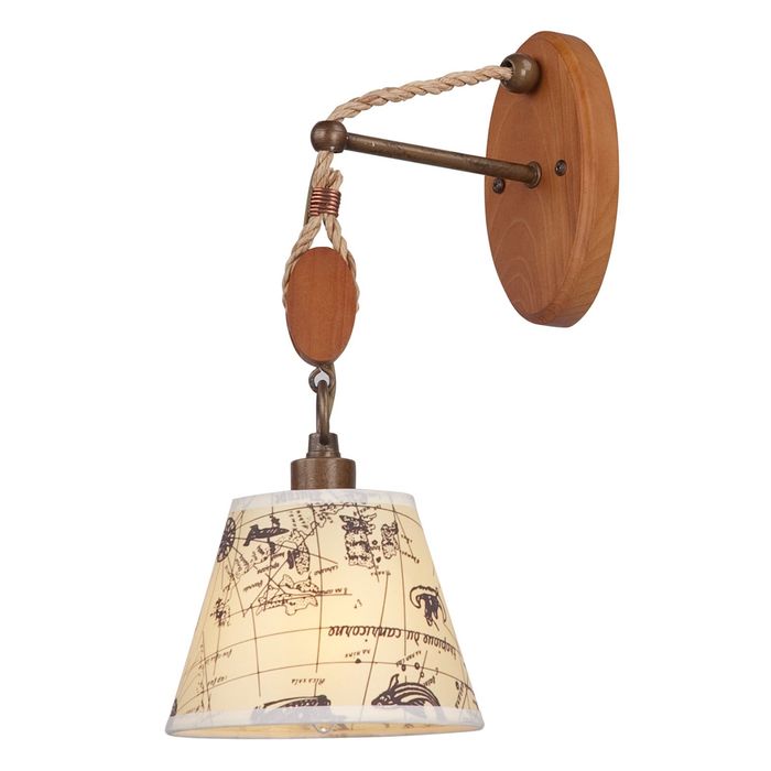 Бра 1393-1W "Giro" 1xE14 40W коричневый 16x24x38 см