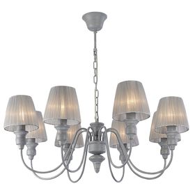 

Люстра 1352-8P "Mirage" 8xE14 40W серый 77x77x67 см