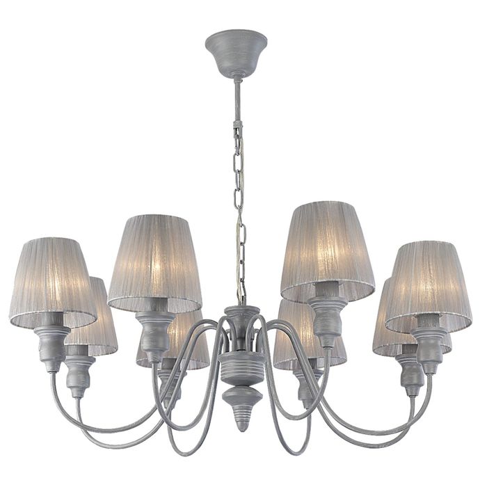 Люстра 1352-8P "Mirage" 8xE14 40W серый 77x77x67 см