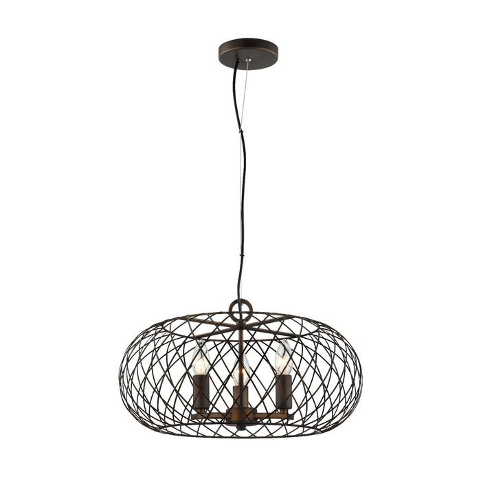 Люстра подвес "Netzwerk" 3xE14 40W темно-коричневый 45,5x45,5x20 см