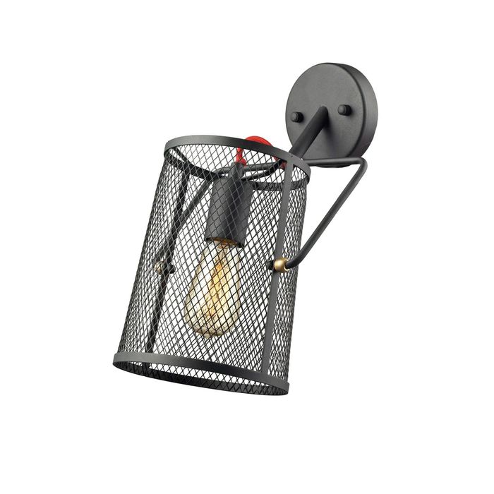 Бра 1718-1W "Garn" 1xE27 60W черный 18x35x36 см