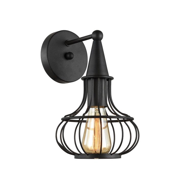 Бра 1719-1W "Ellipse" 1xE27 60W черный 18x22x32 см