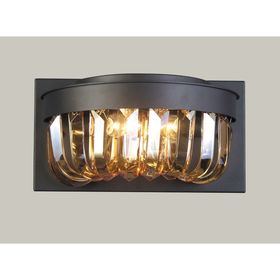 

Бра 1657-2W "Amber" 2xE14 40W черный матовый 32x15x17,5 см