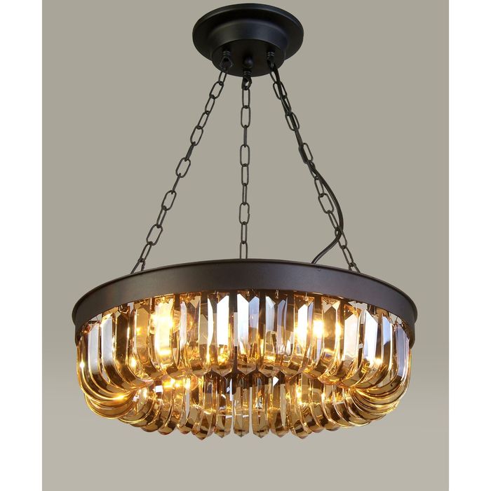 Люстра подвес "Amber" 6xE14 40W черный 50x50x35 см