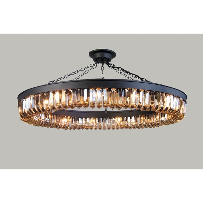 Люстра подвес "Amber" 15xE14 40W черный 105x105x35 см