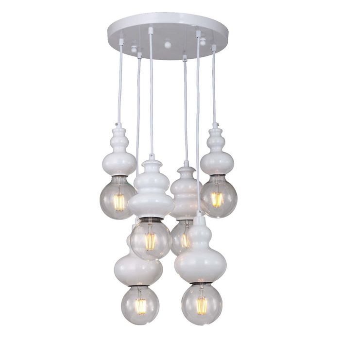 Люстра подвес "Bibili" 6xE27 40W белый 30x30x68 см