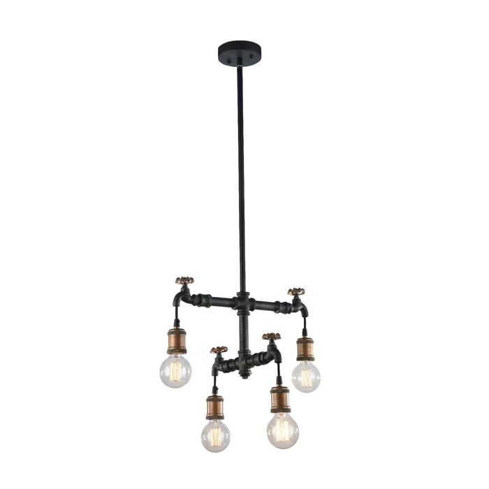 Люстра 1581-4P "Faucet" 4xE27 60W черный 44x44x125 см