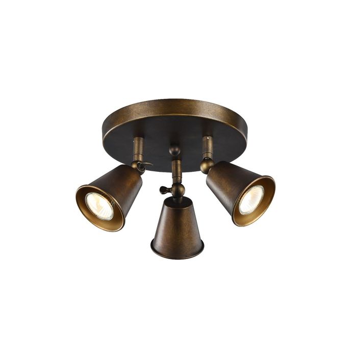 Спот "Glocke" 3xGU10 35W ант.бронза 22x22x18,3 см