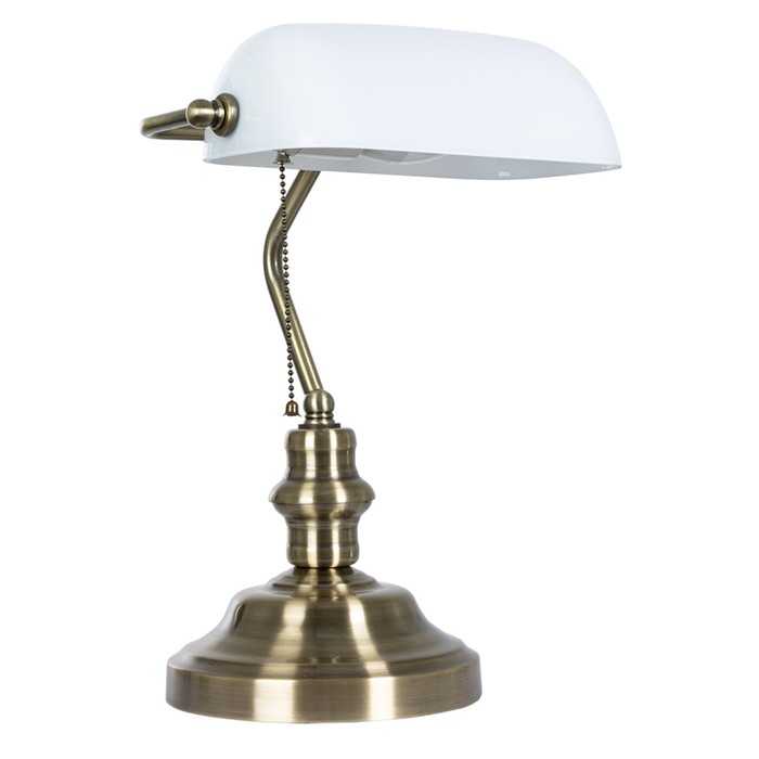 Настольная лампа Banker 1x60W E27 бронза 27x40x40 см настольная лампа banker единый размер белый