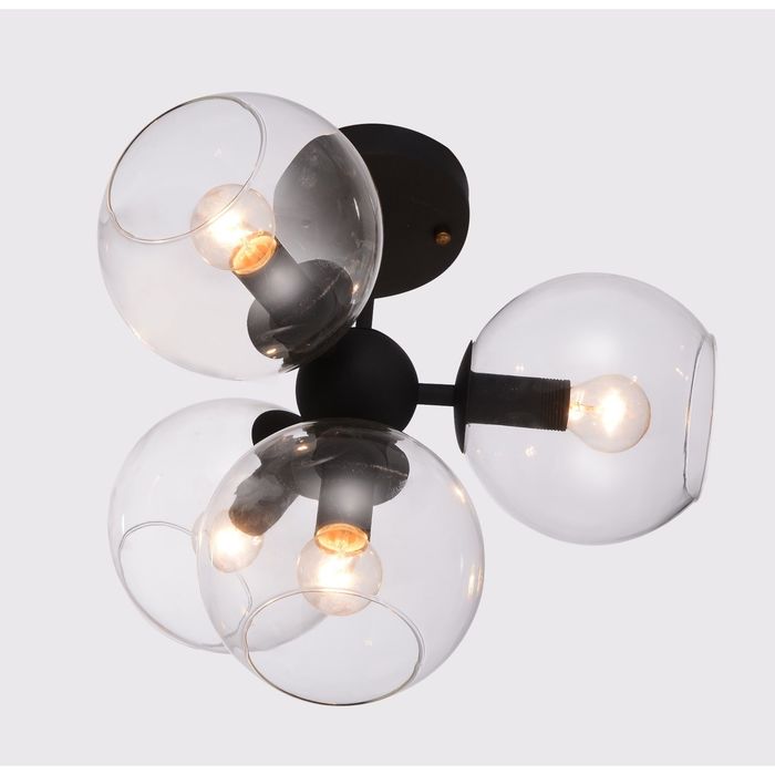 Люстра 1491-4U "Schoppen" 4xE14 40W черный 36x36x36 см