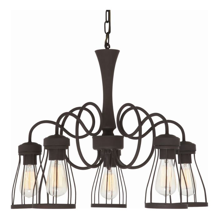 Люстра 1423-5P "Workshop" 5xE27 60W коричневый 61x61x46 см