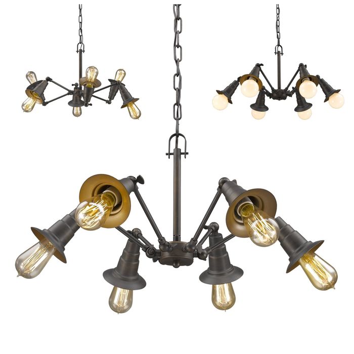 Люстра 1476-6P "Spider" 6xE27 60W 1476-12P 53x53x46 см