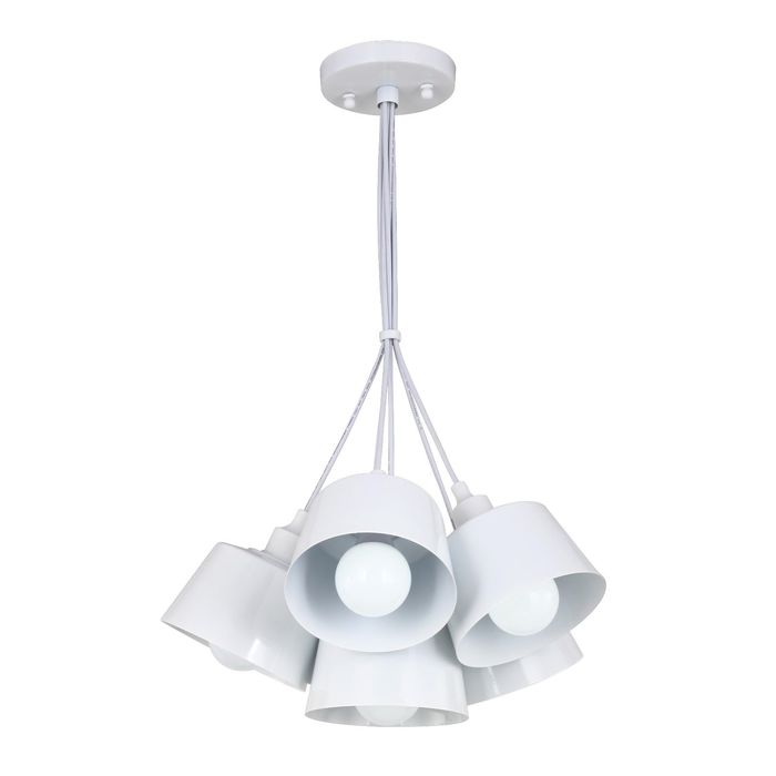 Люстра подвес "Byne" 6xE27 40W белый 55x55x78 см