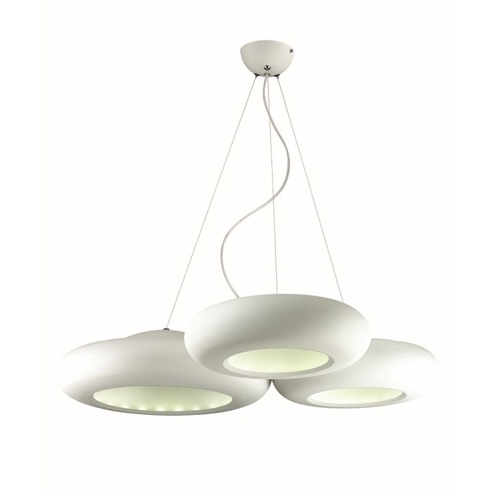 Люстра подвес 1526-52P "Kreise" 1xLED 2х28W 1х18W, 12V, 4000K белый 70x76x20 см