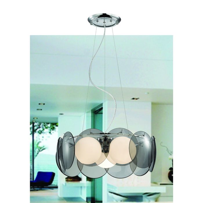 Люстра 1131-3P "Palle" 3xE14 40W  белый/черный 52x52x25 см