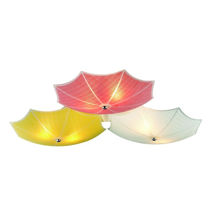 Люстра 1125-6C "Umbrella" 6xE27 40W  цветной 55x55x10 см