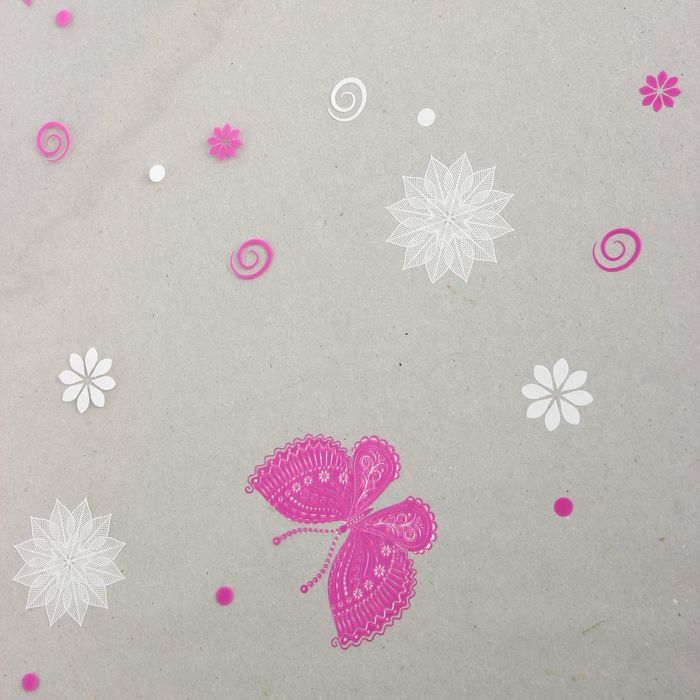 Пленка для цветов "Сиеста" малиновый-белый 700 мм х 8.5 м