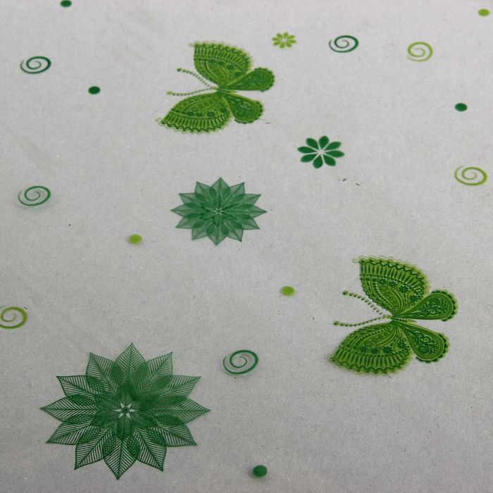 Пленка для цветов "Сиеста" салатовый-зеленый 700 мм х 8.5 м