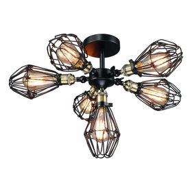 

Люстра 2247/03 PL-6 "Corsetto" 5x40W E27 черный 60x60x34 см