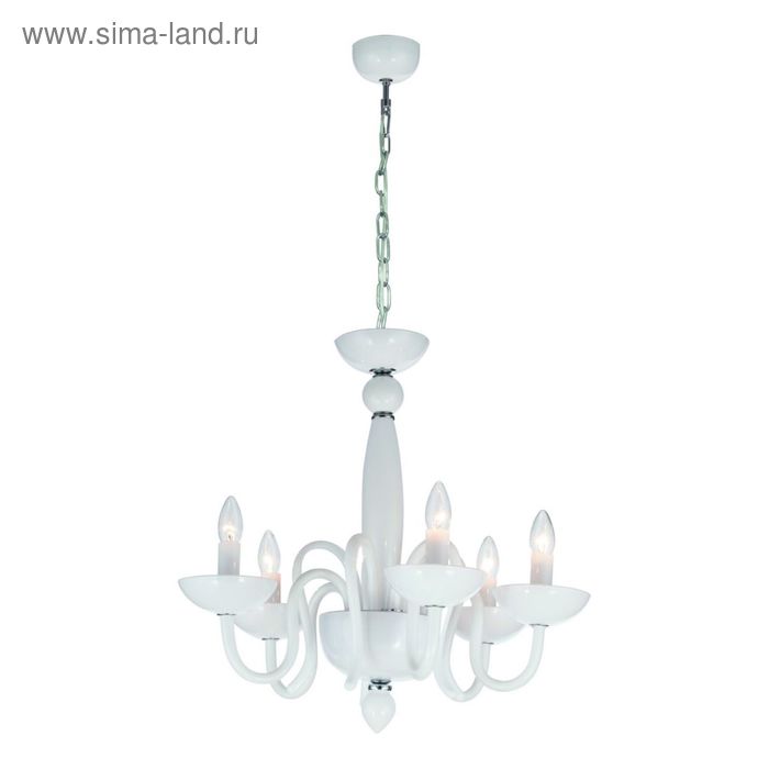 

Люстра 6004/03 LM-5 Pallada 5x40W E14, белый 61x61x58 см
