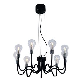 

Люстра 2030/04 LM-9 "Alma" 9x1,5W G4 LED черный 65x65x30 см