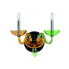 

Бра "Letizia" 2x60W E14 хром, мультиколор 43x28x30 см