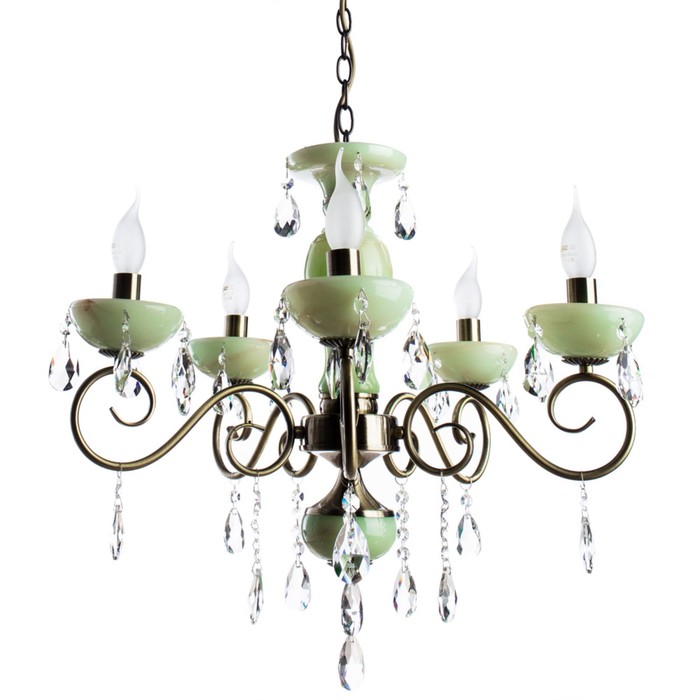 Люстра A9592LM-5AB "Onyx Green" 5x40W E14 58x58x50 см