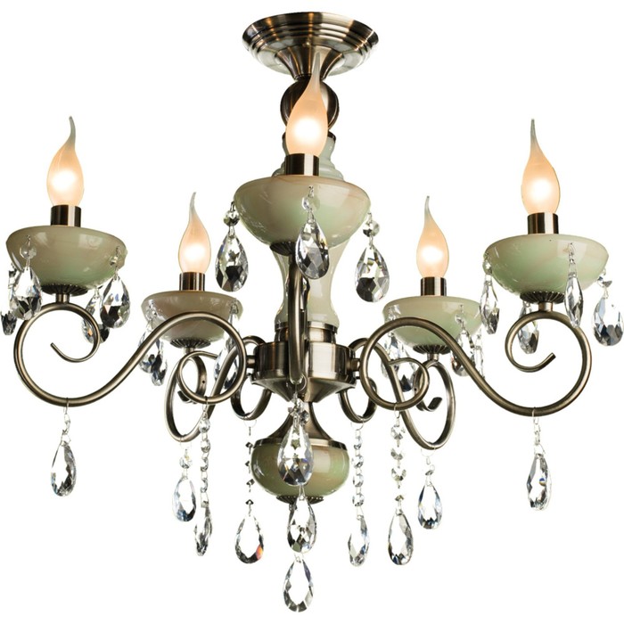 Люстра A9592PL-5AB "Onyx Green" 5x40W E14 58x58x55 см