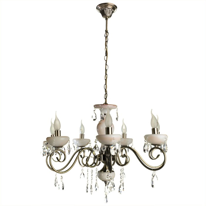 Люстра A9591LM-7AB "Onyx Red" 7x40W E14 72x72x50 см