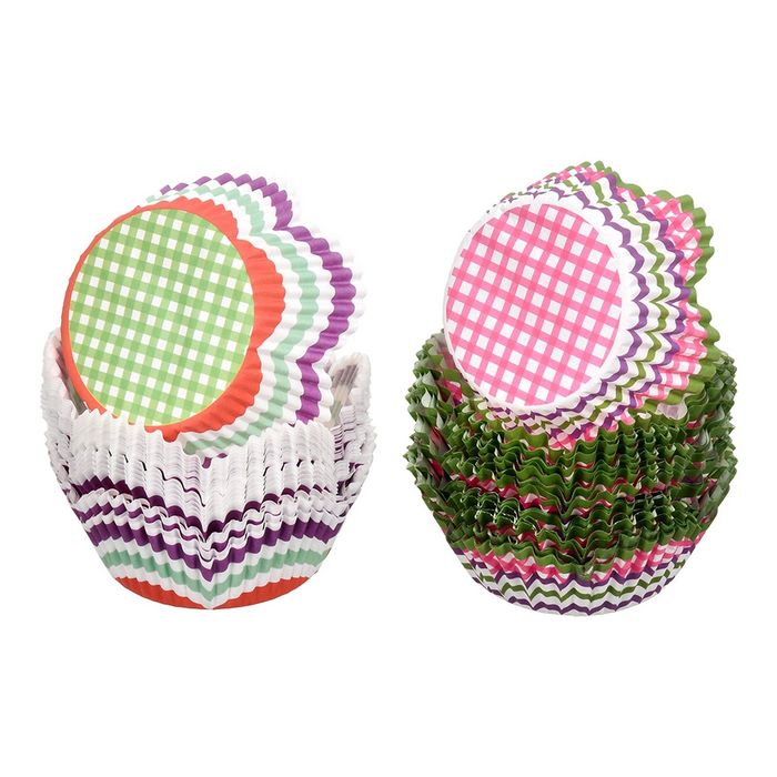 Набор бумажных форм для выпечки кексов "Фигурные" (d 50мм, h 30 мм), 50 штук, цвет МИКС