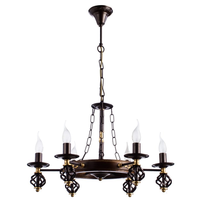 Люстра A4550LM-6CK "Cartwheel" 6x60W E14 61x61x41 см