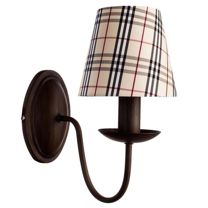 фото Бра "scotch" 1x40w e14 коричневый 14x25x26 см arte lamp