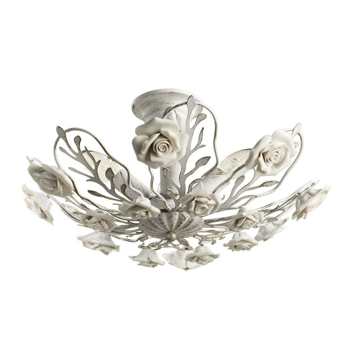 Люстра A6356PL-4WG "Gemma" 4x40W E14 42x42x23 см