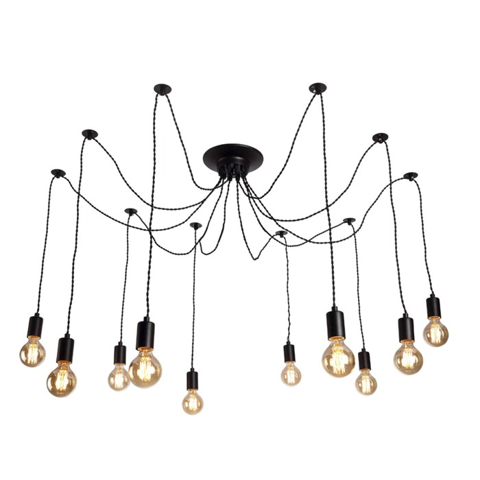 Люстра A9184SP-10BK "Fuori" 10x40W E27 125x125x20 см