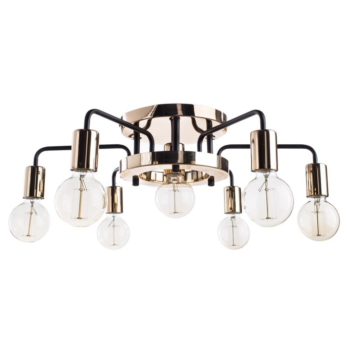 Люстра A6001PL-7BK "Gelo" 7x40W E27 65x65x30 см